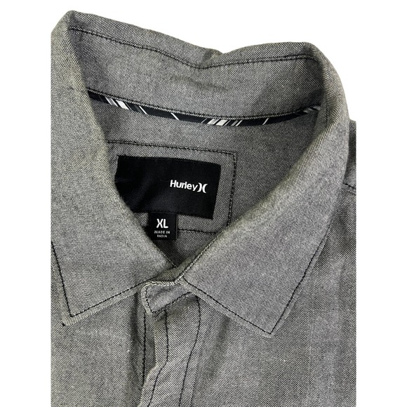 Hurley men's grey‎ button down casual distressed shirt sz XL - Picture 4 of 5